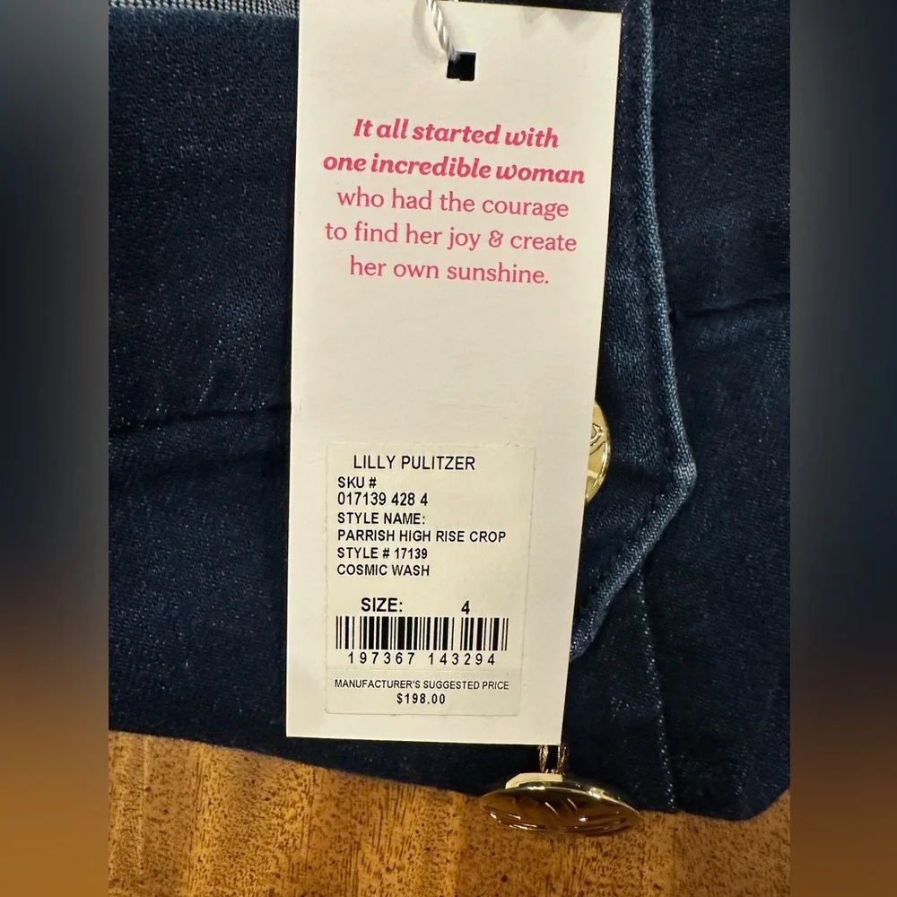 LILLY PULITZER women’s Navy Button-Detail Flare Pants